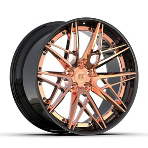 Kipardo Custom hot pink car wheel 2 piece 3 piece forged wheels rims for luxury cars 18 to 24 inch