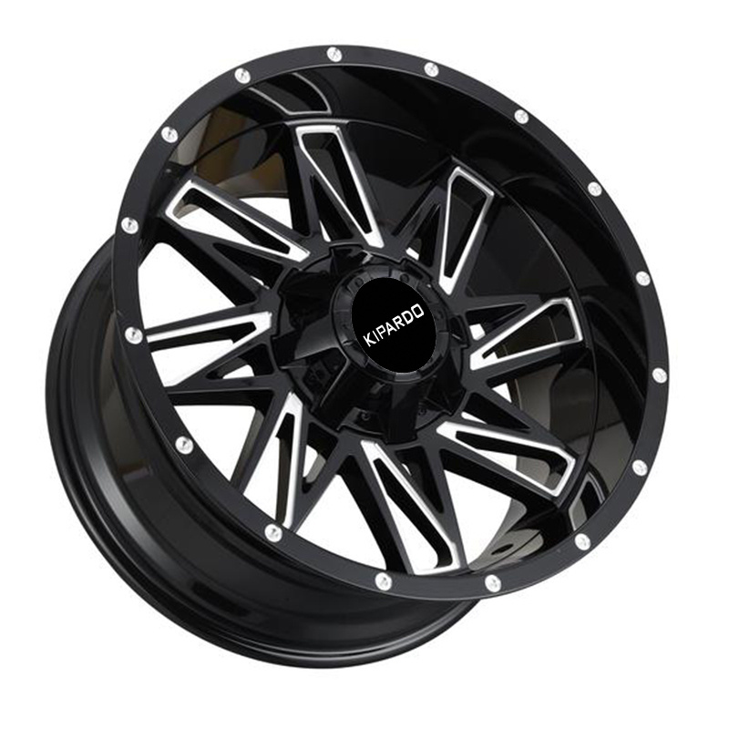 Kipardo 20 inch 22 inch 6x1397 deep dish negative offset 4x4 offroad truck wheels for pickups