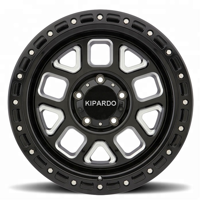 KIPARDO 17 inch truck alloy wheels rims 5 6 lug gloss black