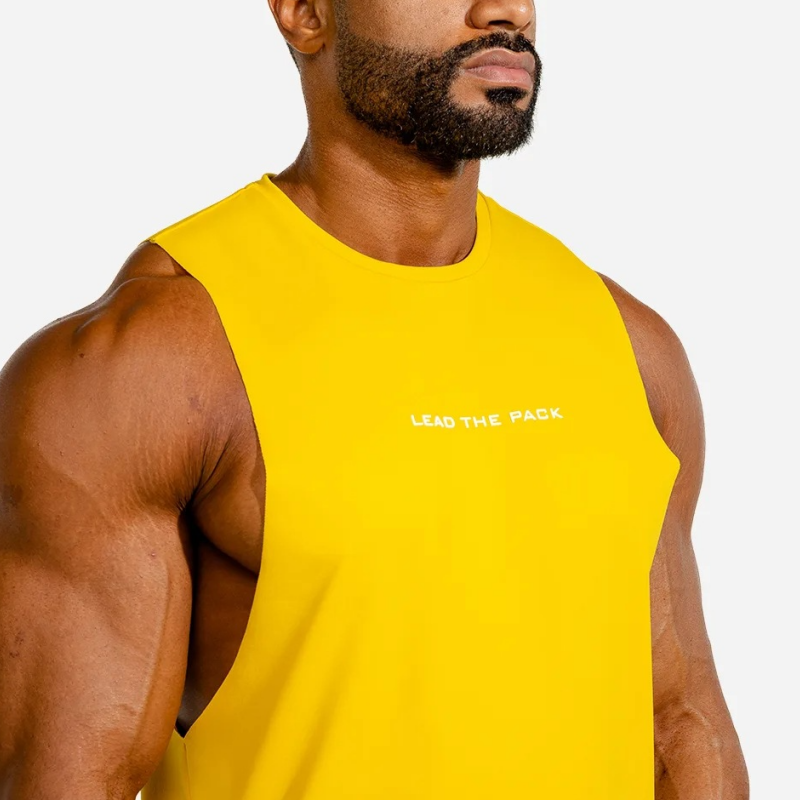 Custom logo 100% polyester MEN'S activewear SPORT Muscle Tank Tops t-shirt quick fitness running vest outdoor sports top