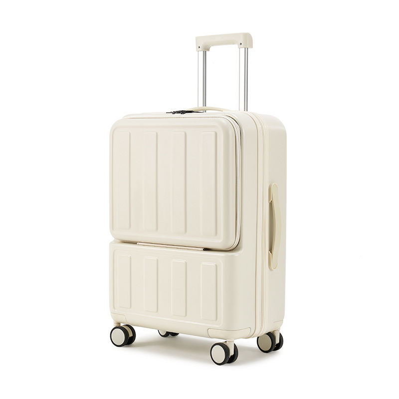 Cabin Luggage Trolley Case Multifunctional Luggage with Cup Holder and USB Port Business Pilot Luggage