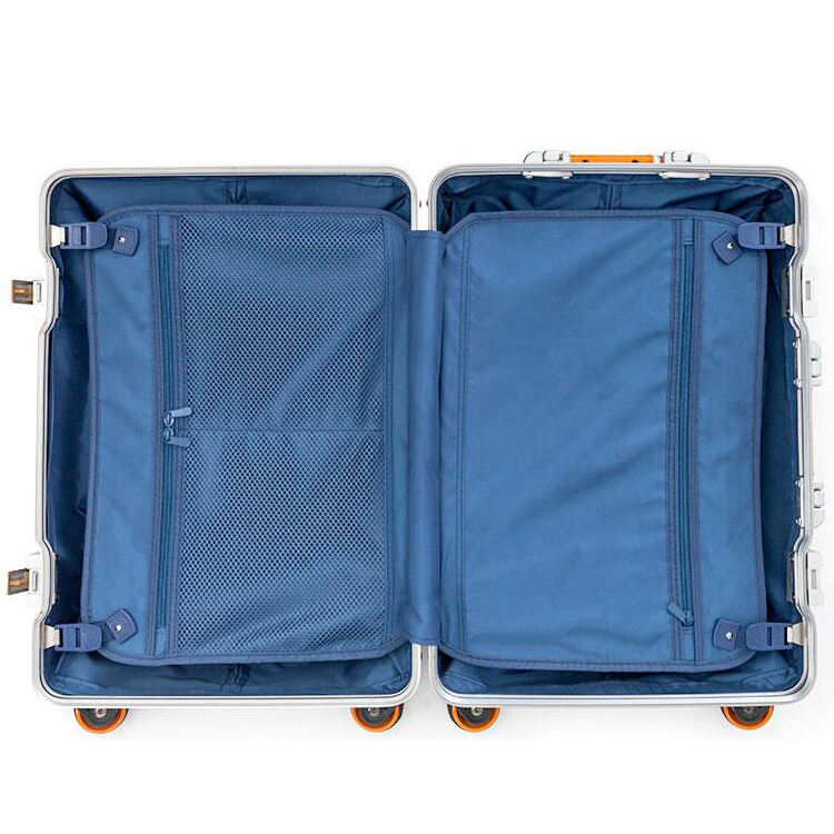 Customized aluminum magnesium alloy trolley case universal wheel male female 20 metal box business aluminum frame suitcase