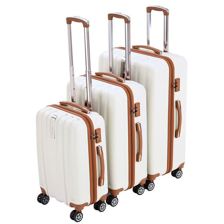 Luggage Travel Bag Set Black White Gray Suitcase 20/24/28 3 Piece Trolley Case ABS Suitcase