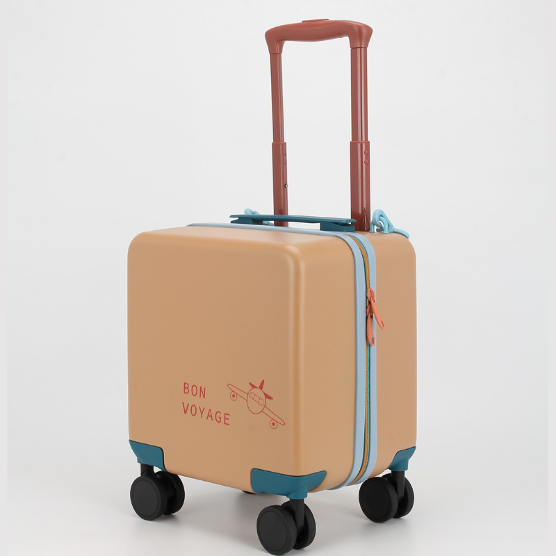 Transparent children's trolley luggage hard shell children's fashion luggage cute little suitcase cartoon print suitcase