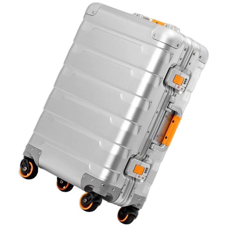 Customized aluminum magnesium alloy trolley case universal wheel male female 20 metal box business aluminum frame suitcase