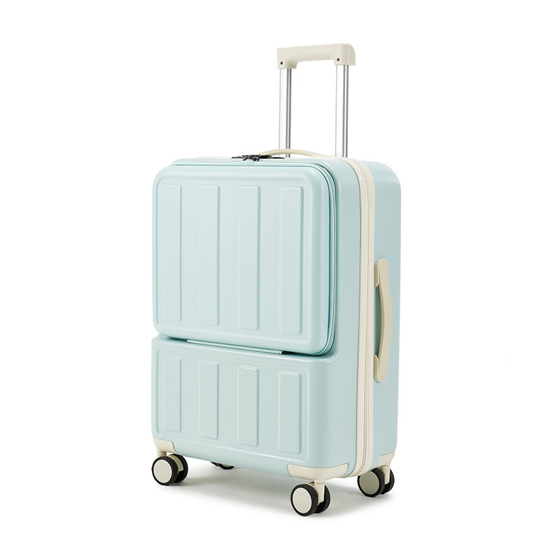 Cabin Luggage Trolley Case Multifunctional Luggage with Cup Holder and USB Port Business Pilot Luggage