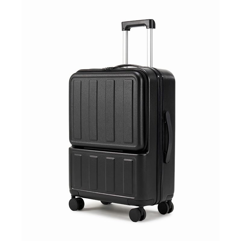 Cabin Luggage Trolley Case Multifunctional Luggage with Cup Holder and USB Port Business Pilot Luggage