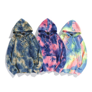 Eco-Friendly Hip Hop Pullover Distressed Designer Gym Sport Vintage Fleece Cotton Tie Dye Plus Size Men's Hoodies