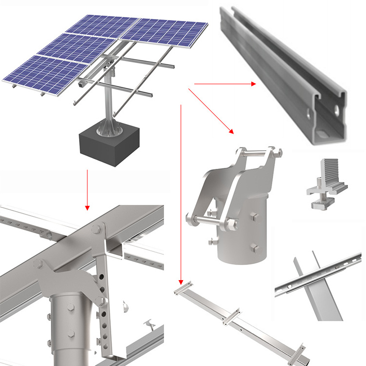 Wholesale Home Solar Ground Mount System Single Pole OF Solar Panel Ground Mounting Rotator Stand