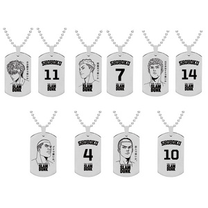 Slam Dunk Pendant Necklaces Sakuragi Akagi Kaede Ryota Hisashi Stainless Steel Jewelry Accessories Fashion