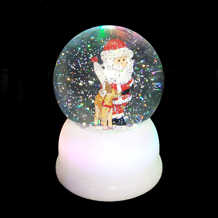 Lantern Led Glitter Lighted Water Christmas Plastic Santa Factory Hot Sale Decoration Indoor Home Mini And Snowman Globe Snow