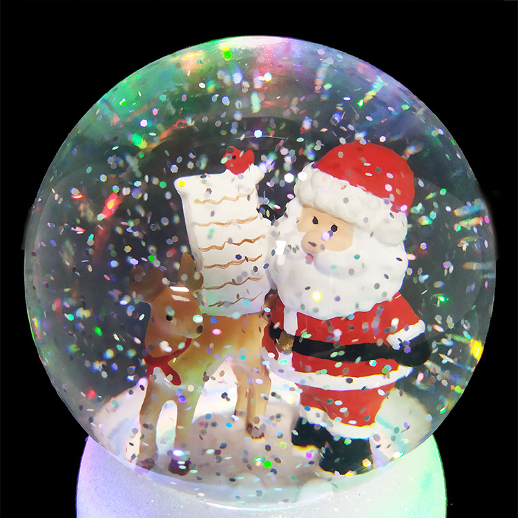 Lantern Led Glitter Lighted Water Christmas Plastic Santa Factory Hot Sale Decoration Indoor Home Mini And Snowman Globe Snow