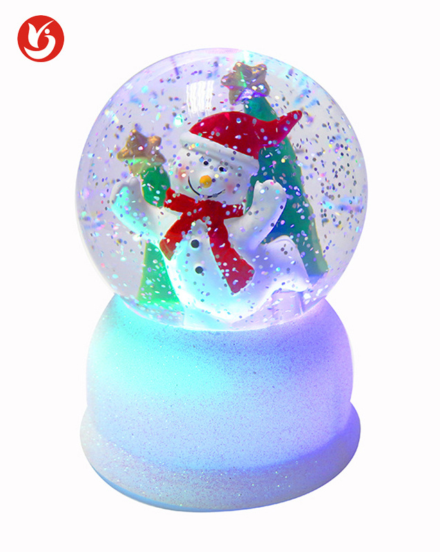 Crystal New Redesign Glass Plastic Custom Blowing Swirl Dome Lighted Glitter Cheap Lanterns Water Globe acrylic frame snow globe