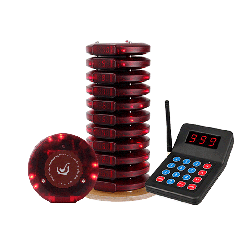 Factory Direct Sales Wireless Buzzer Electronic Queue Caller Table Pager Restaurant Waiter Call Bell System