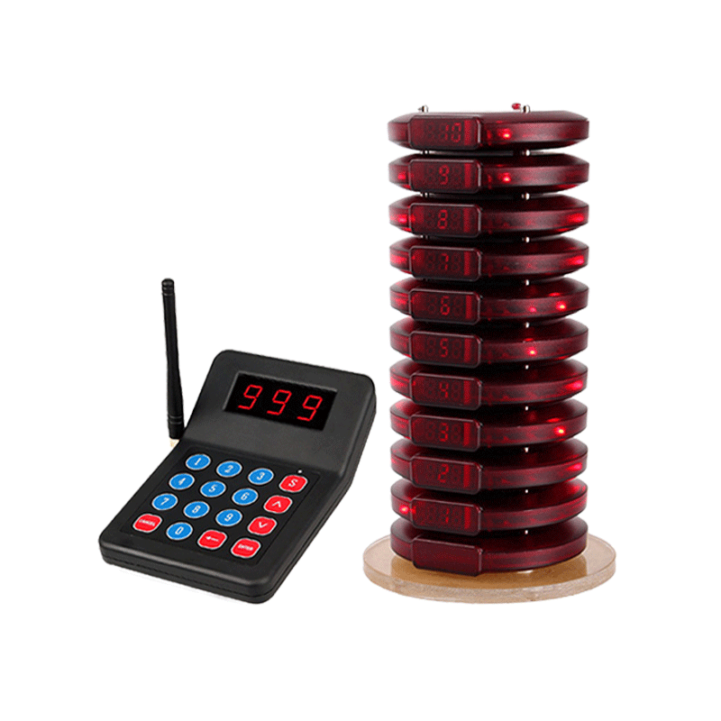 Factory Direct Sales Wireless Buzzer Electronic Queue Caller Table Pager Restaurant Waiter Call Bell System