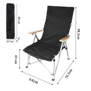 New Lightweight Aluminum Frame Relax Recliner OEM Folding Outdoor Adjustable Compact Camping Chair