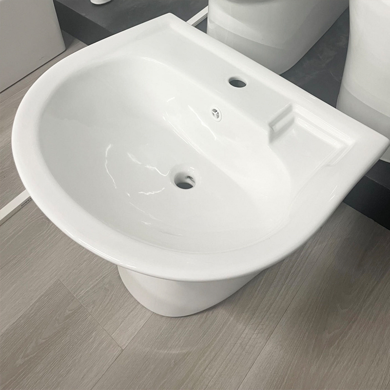 shampoo Vessel sanitary complete bathroom vasque single tap lavabo  Modern hang lavatory one piece hand sink cabinet and shelf