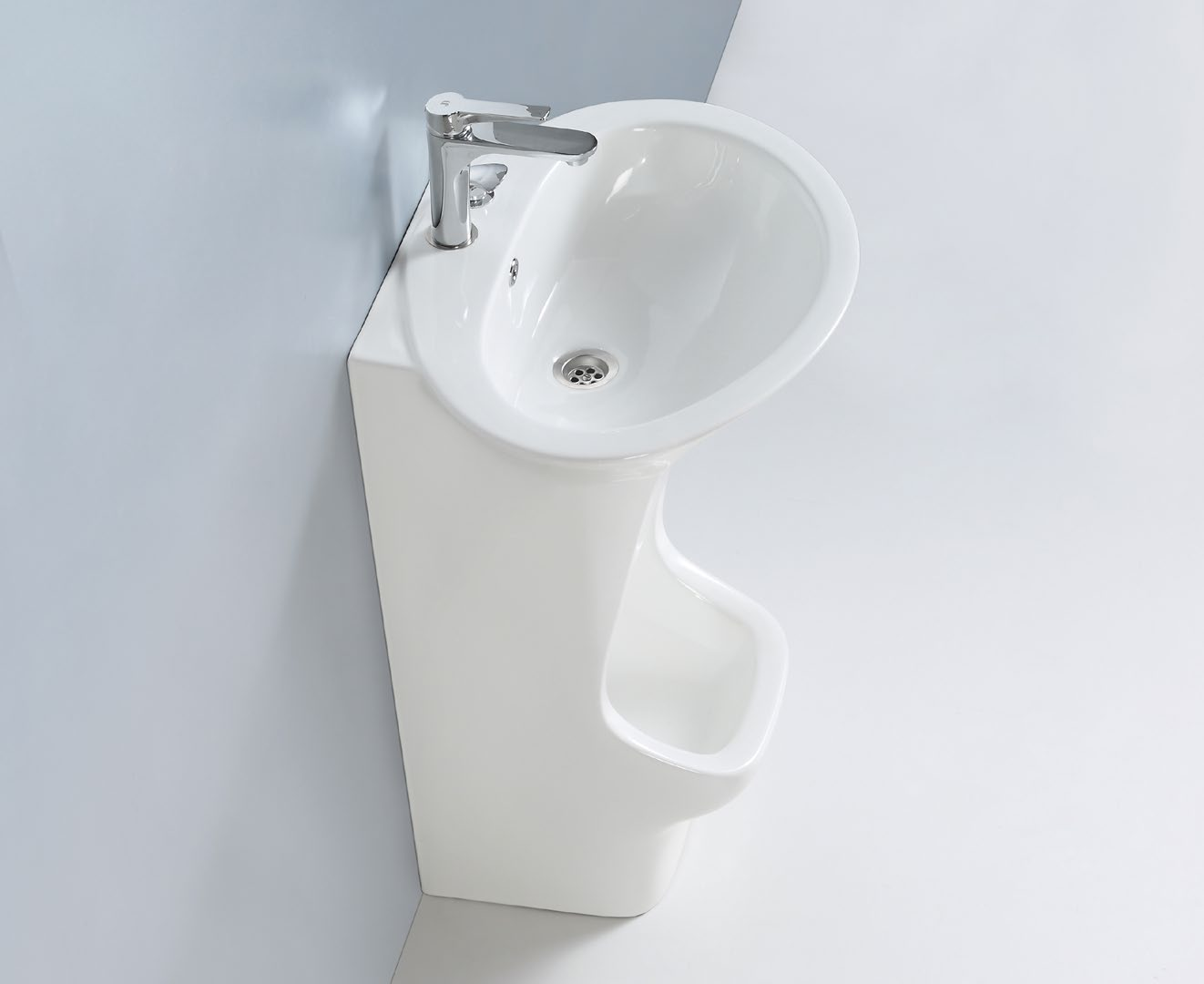 Factory special double deck ceramic lavabo floor mounted ceramic wash basin muslim wudu ablution washing sink wudu foot wash