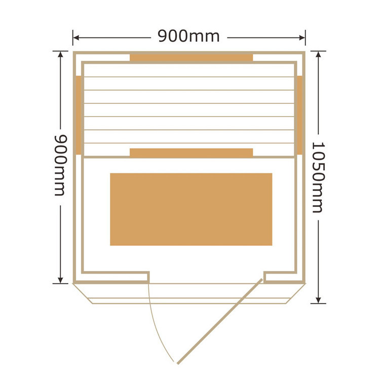 Canadian hemlock 1 person far infrared sauna room with carbon heater for sale