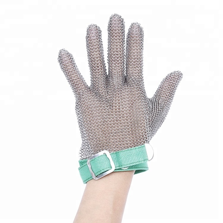 Stainless steel loop butcher industry steel mesh glove