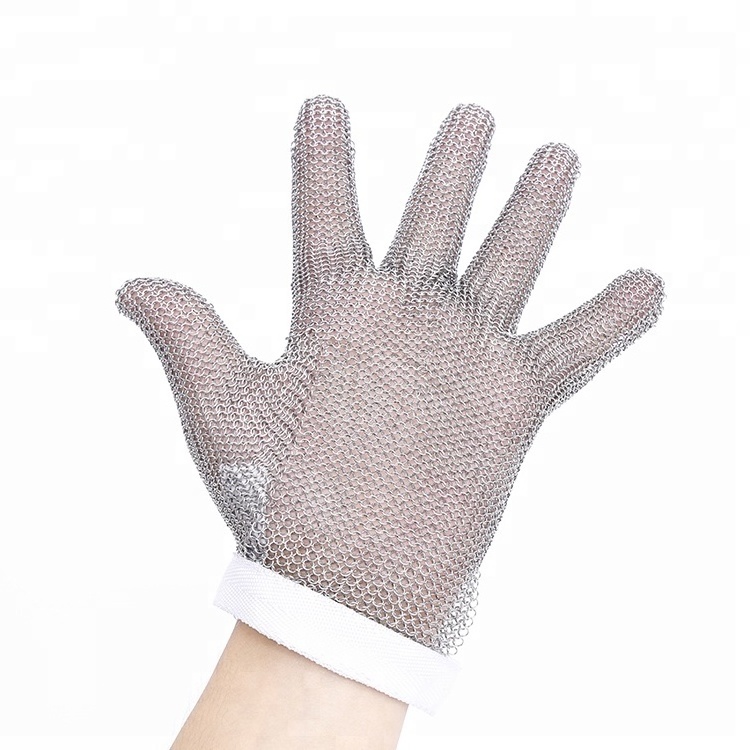 Stainless steel loop butcher industry steel mesh glove