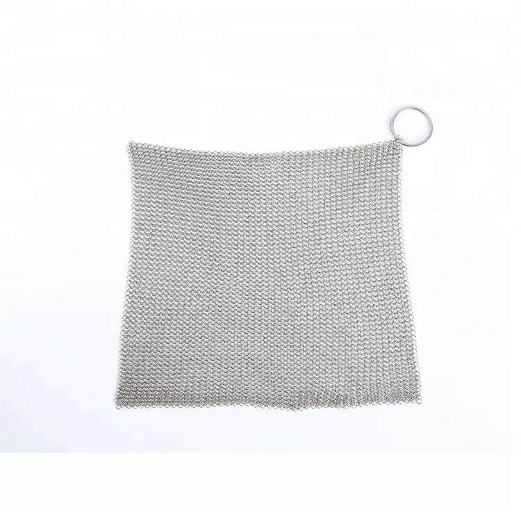 Cast iron chain cleaning stainless steel kitchen scrubber