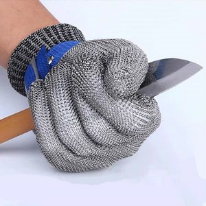 Cut Resistant Durable Rustproof Butcher 316 L Stainless Steel Mesh Metal Wire Cutting Protection Gloves