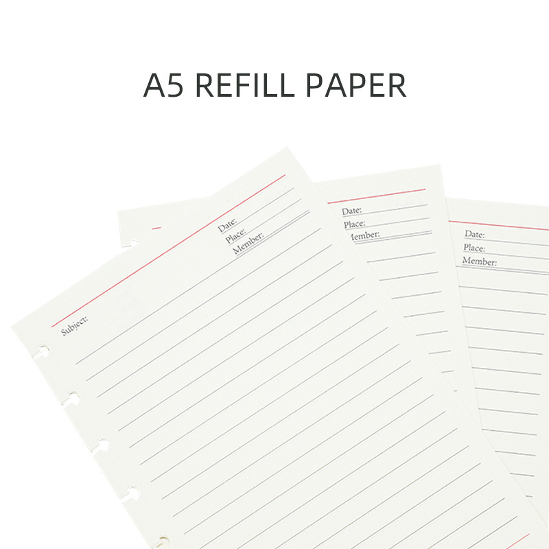 RINGNOTE A5 disc binding Refill paper 60 sheets custom planner printing for  RINGNOTE disc bound notebook