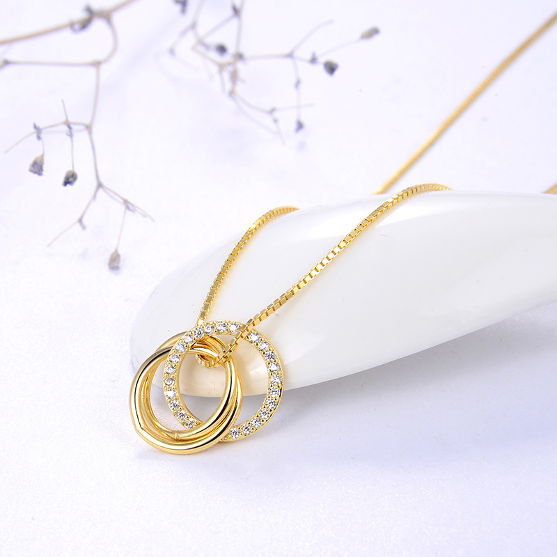 RINNTIN SN175 New Designs Jewelry Fashion Hot Sale Circle Pendant Necklace.