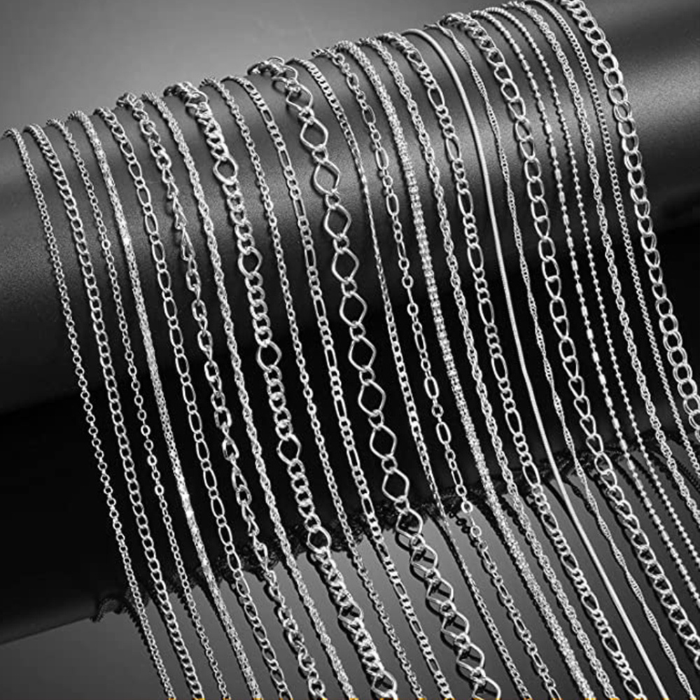 RINNTIN SC Sterling Silver Gold Cuban Link Chain Necklaces for Women Men Cadena De Plata 925 Fine Jewelry