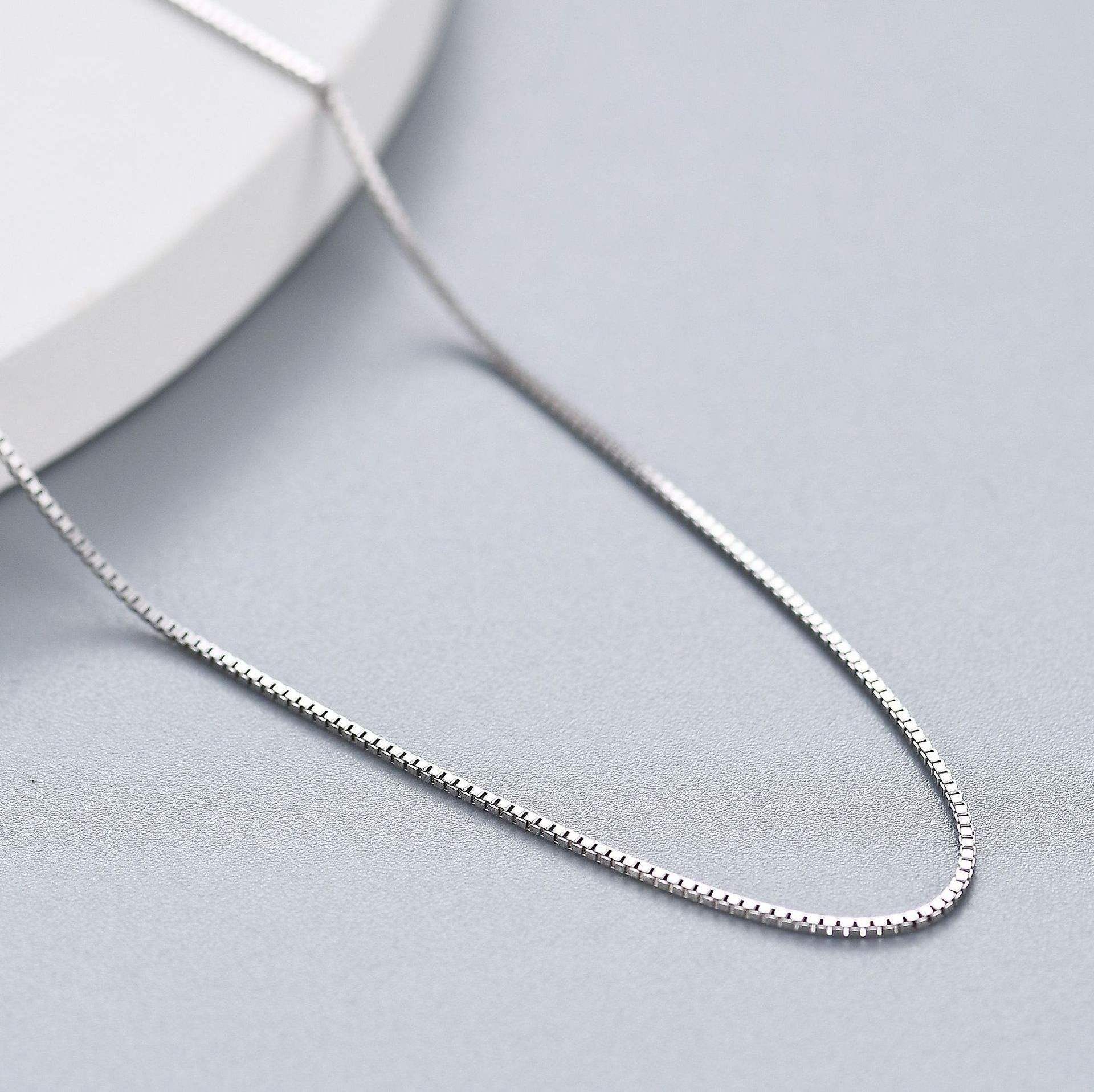 S925 Sterling Silver Jewelry Link Chains 925 Custom HIPHOP Satellite Curb Cuban Cross Ball Bead Snake Bone Box Chain Necklace