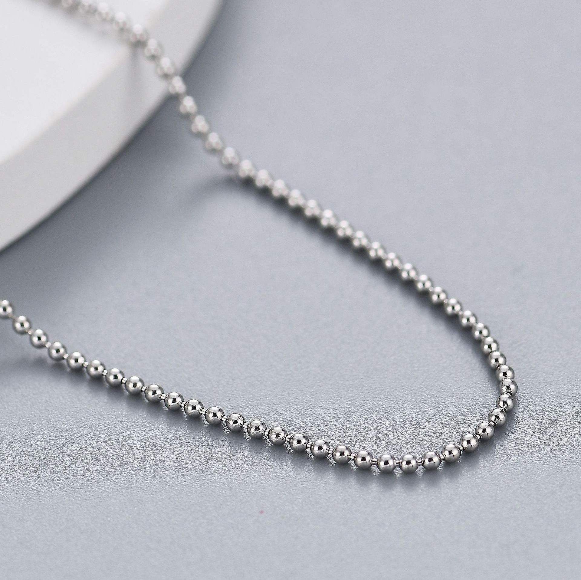 S925 Sterling Silver Jewelry Link Chains 925 Custom HIPHOP Satellite Curb Cuban Cross Ball Bead Snake Bone Box Chain Necklace