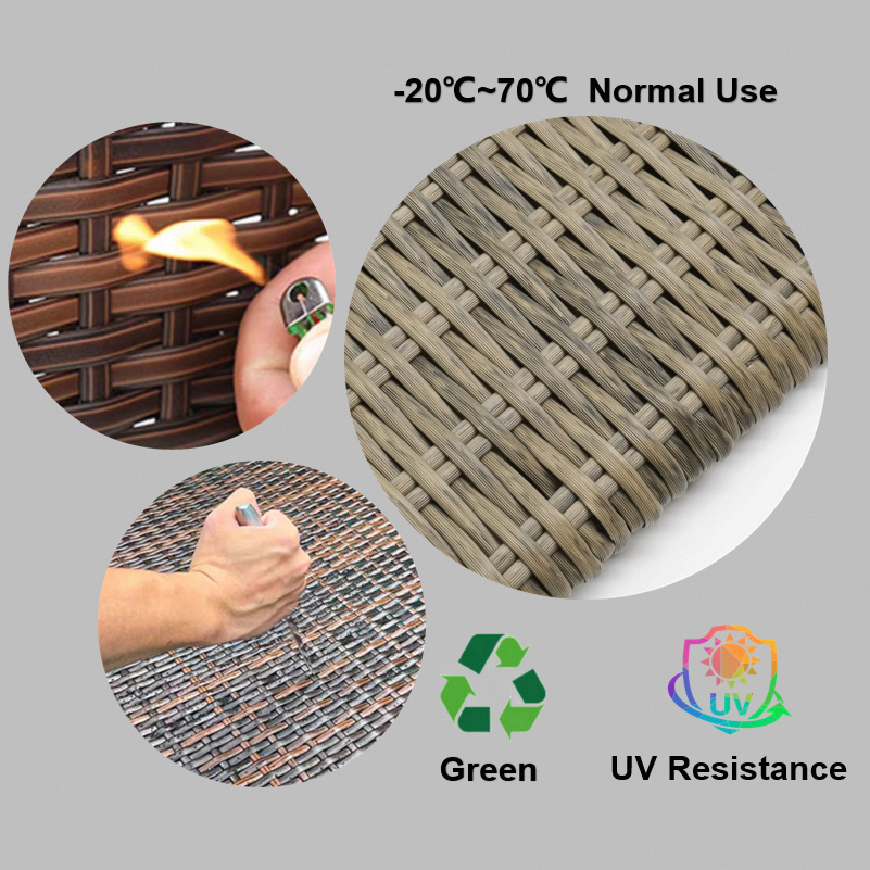 Outdoor Rattan Furniture Accessories Plastic Wicker PE Rattan Strips