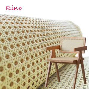 Handmade PVC Open Rattan Cane Webbing Raw Material Synthetic Rattan Roll for Outdoor Furniture