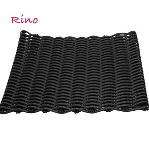 Rino Half Moon Plastic Resin Wicker Weaving Outdoor Furniture Garden Synthetic Rattan Material