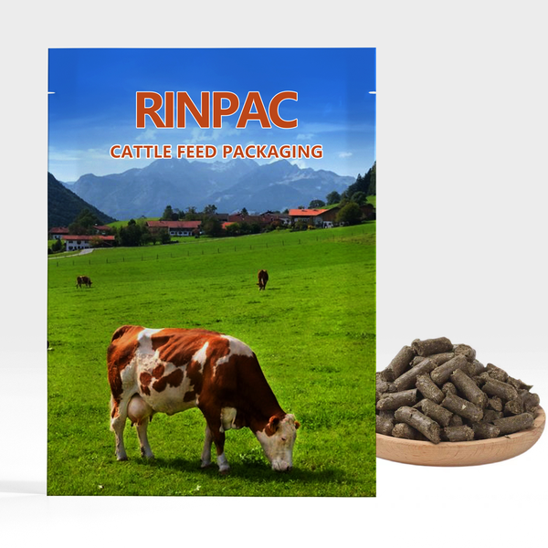 Custom Printed 25kg 50kg Bopp Laminated Plastic Empty Horse Feed Bag 20kg 25kg Deer Cattle Animal Food Feed Packaging Bag