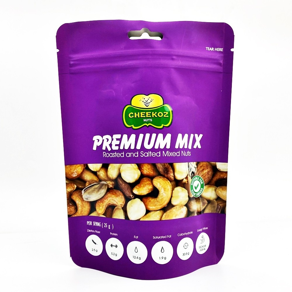 Aluminium Foil Cashew Peanut Nuts Plantain Chips Dry Fruit Snack Food Packaging Bags of Ziplock Bags For Food Packaging