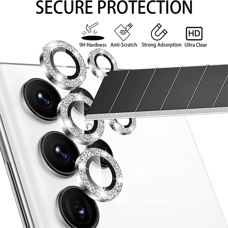 9h Mobile Phone Shining Camera Protector For Iphone 14 Pro Max 11 12 13 Mini S22 S23 Ultra Camera Lens Protector