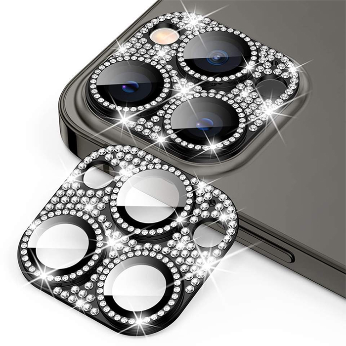 3D Diamond Glitter Camera Lens Screen Protector For iPhone 15 14 13 12 11 Bling Camera Lens Protector