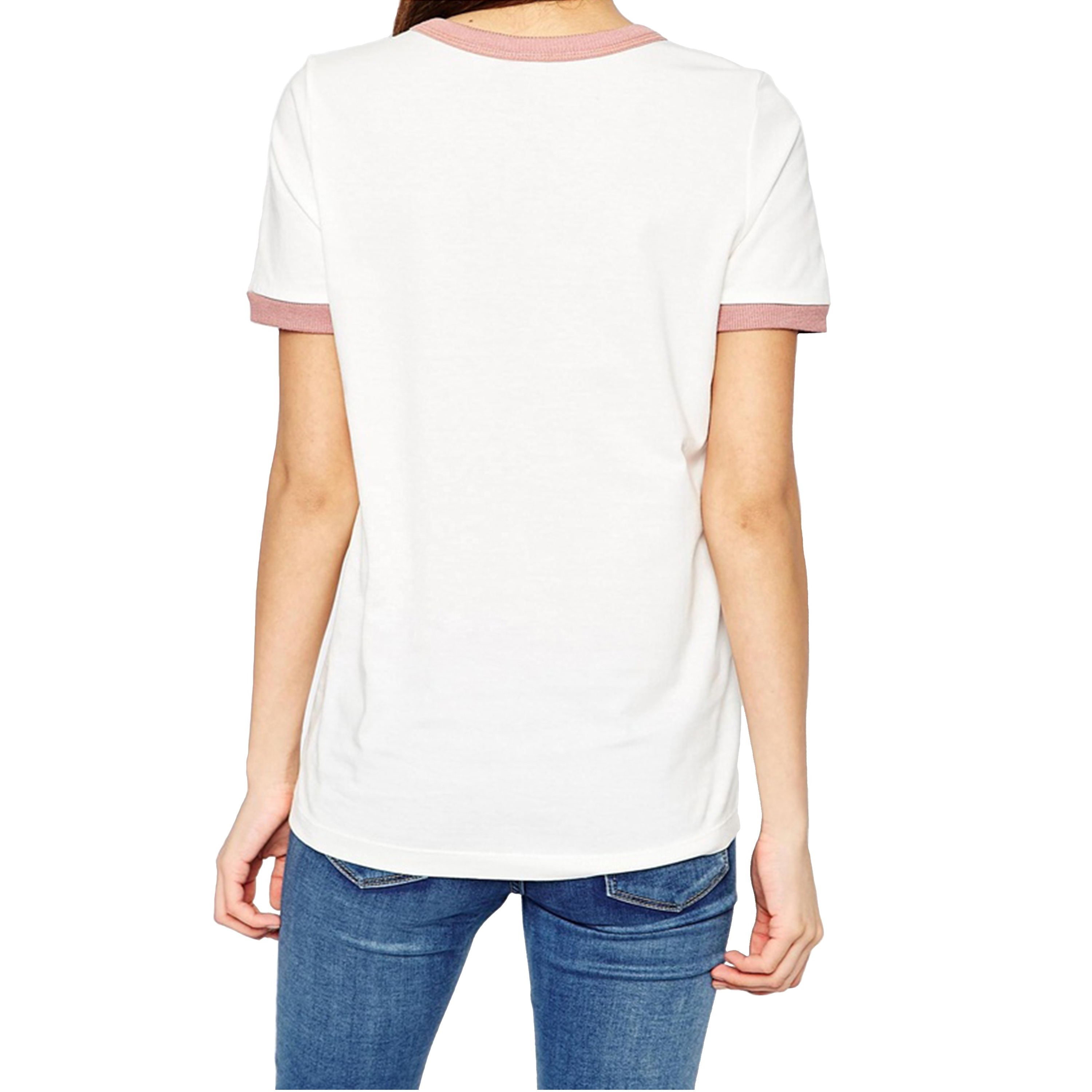 High quality low price contrast trims soft touch jersey tipped t shirt for women clothing online wholesales from BD