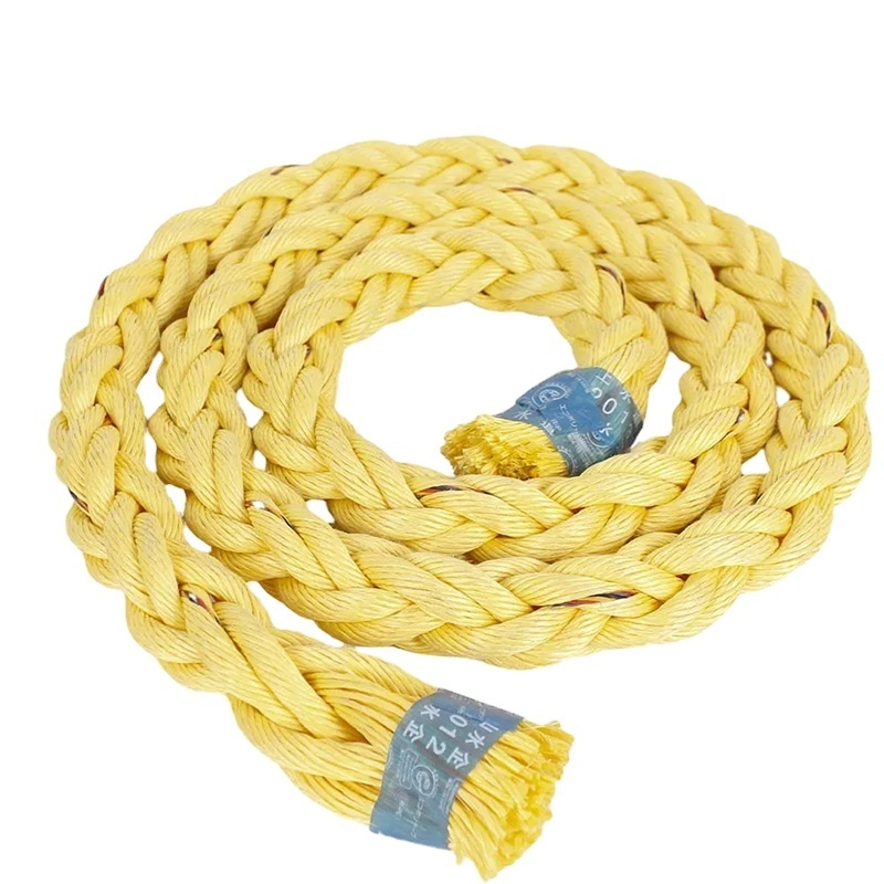 High Stretch Polypropylene/Polyester 8 Strand Boat Ships Used Marine Mooring Rope