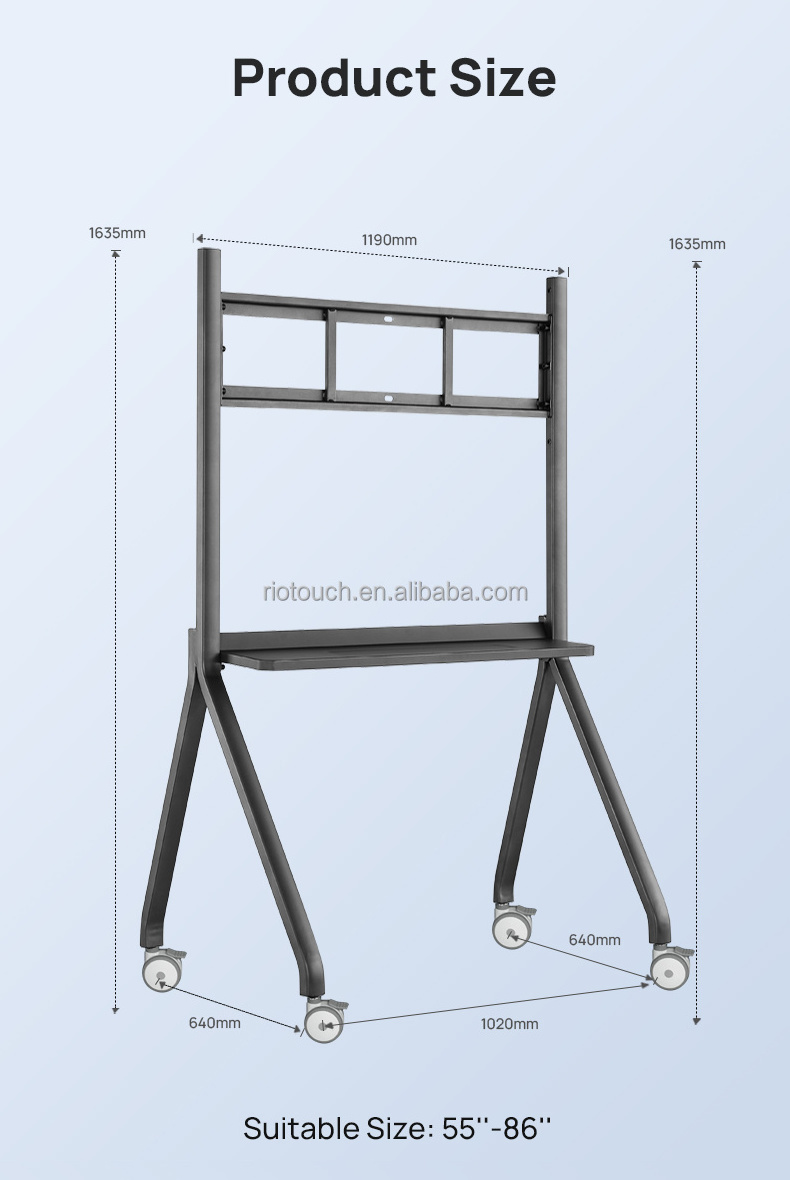 Portable Interactive Flat Panel TV Mount Best for 55 inch to 86 inch TV Stands for Display TV Stands with Competitive Prices