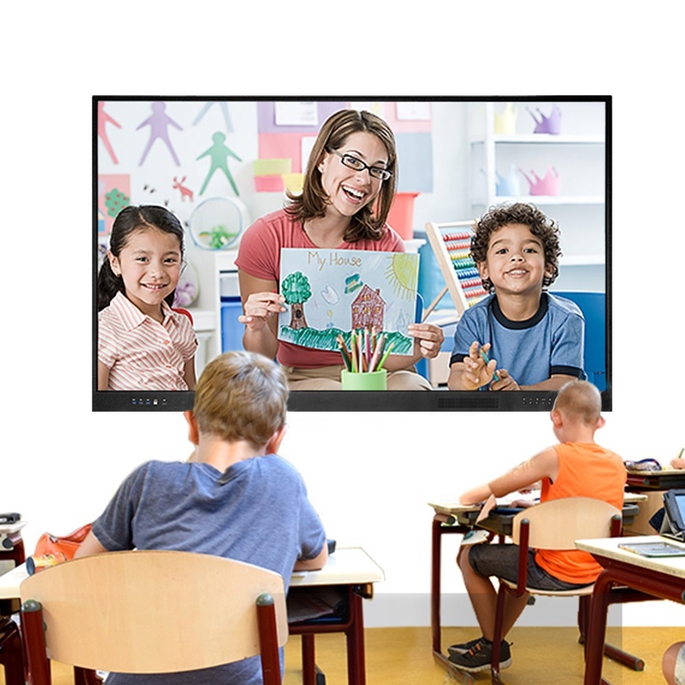 2024 new riotouch 4K android 65 75 86 inch interactive boards touch screen 20 point IR touch panel for school education teaching