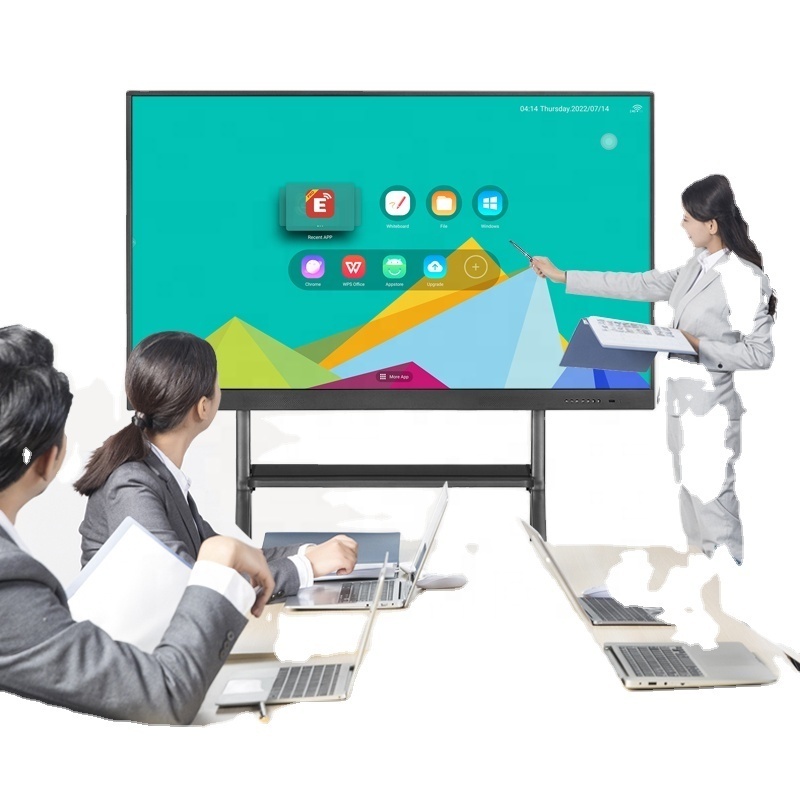 Riotouch 75 inch Interactive Whiteboard With Anti-glasses 20 Touch Portable Interactive Display Device Smart White Board