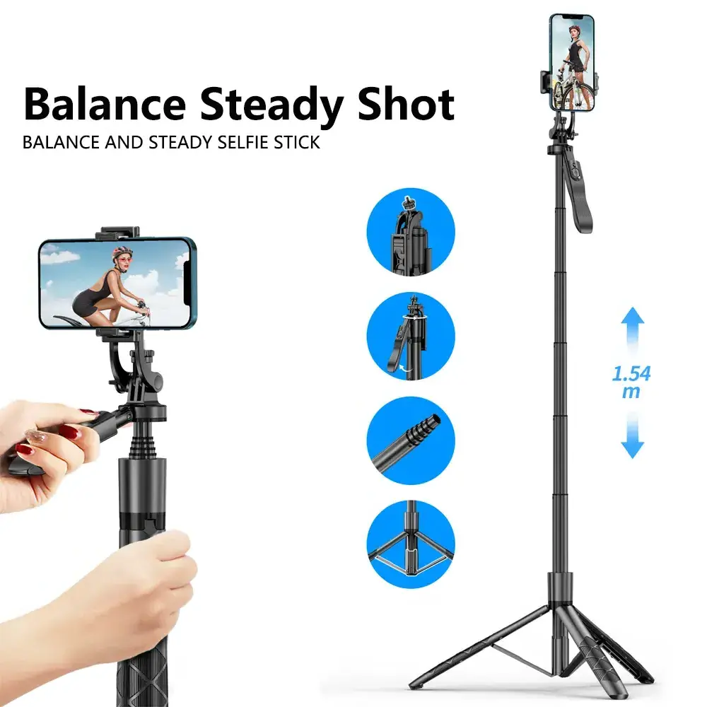 L16 Multi-Functional Portable Selfie Stick 1.6m Wireless Bluetooth Remote Control Live Streaming Stand Umbrella Tripod