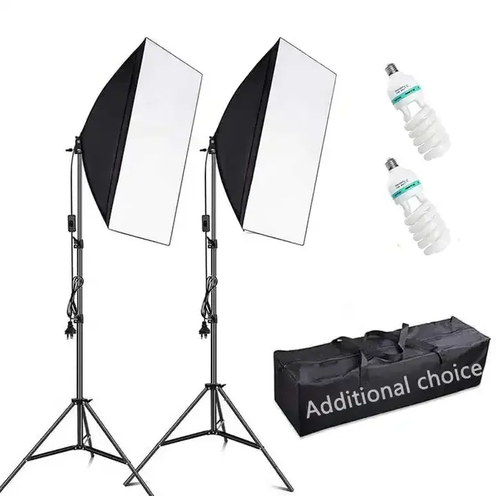 Professional Photography Light Kit Set Photo Studio Equipment with Light Stand and Soft Box for Professional Lighting