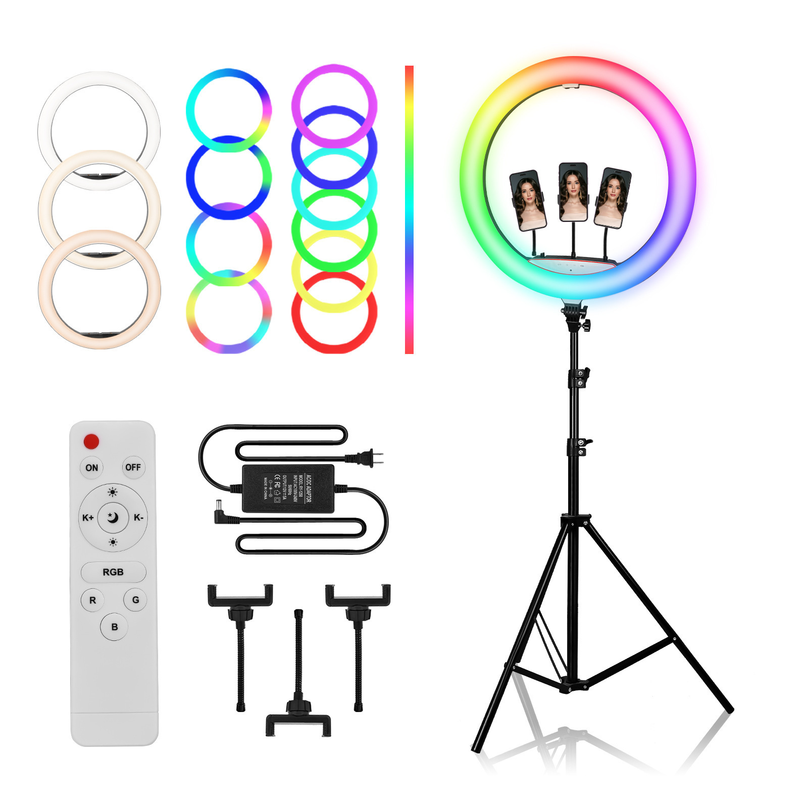 hot selling products 2024 RGB Ring Light Beauty Video Studio Photo selfie led ring flash light With Tripod Stand ring light