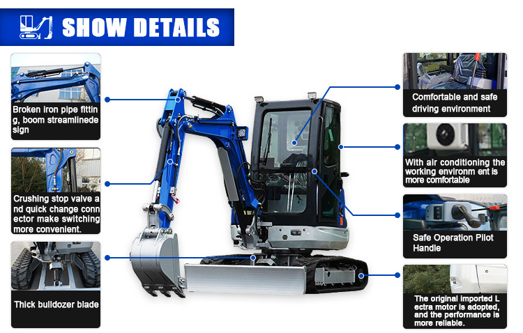 Free Shipping Rippa Mini Excavator EPA Engine 3.5 Ton Crawler Micro Digger 1 ton 2 ton Hydraulic Farm Small Excavator For Sale