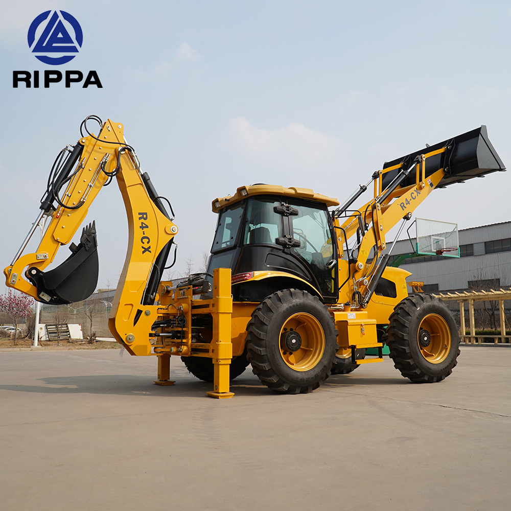 Free Shipping!!! China 4x4 Wheel Drive Mini Loaders Retroexcavadora Backhoe Loader For Sale