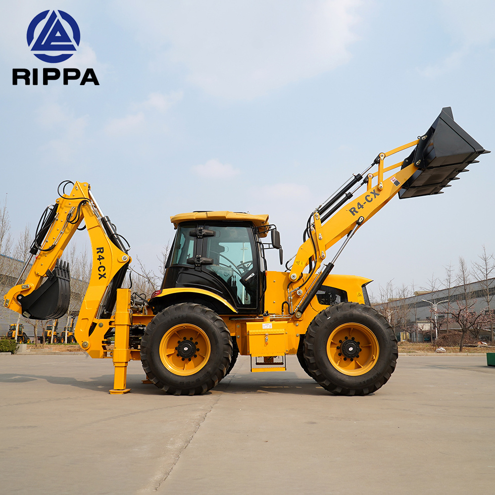 Free Shipping!!! China 4x4 Wheel Drive Mini Loaders Retroexcavadora Backhoe Loader For Sale